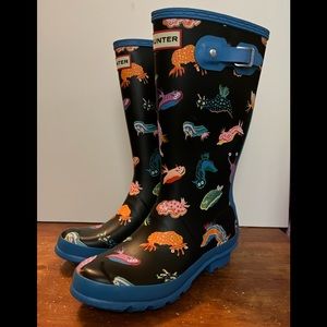 Hunter Original Rain Boots Blue Slug nwot